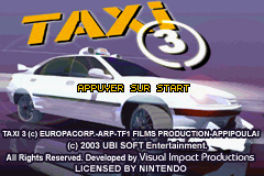 Taxi 3 Title Screen